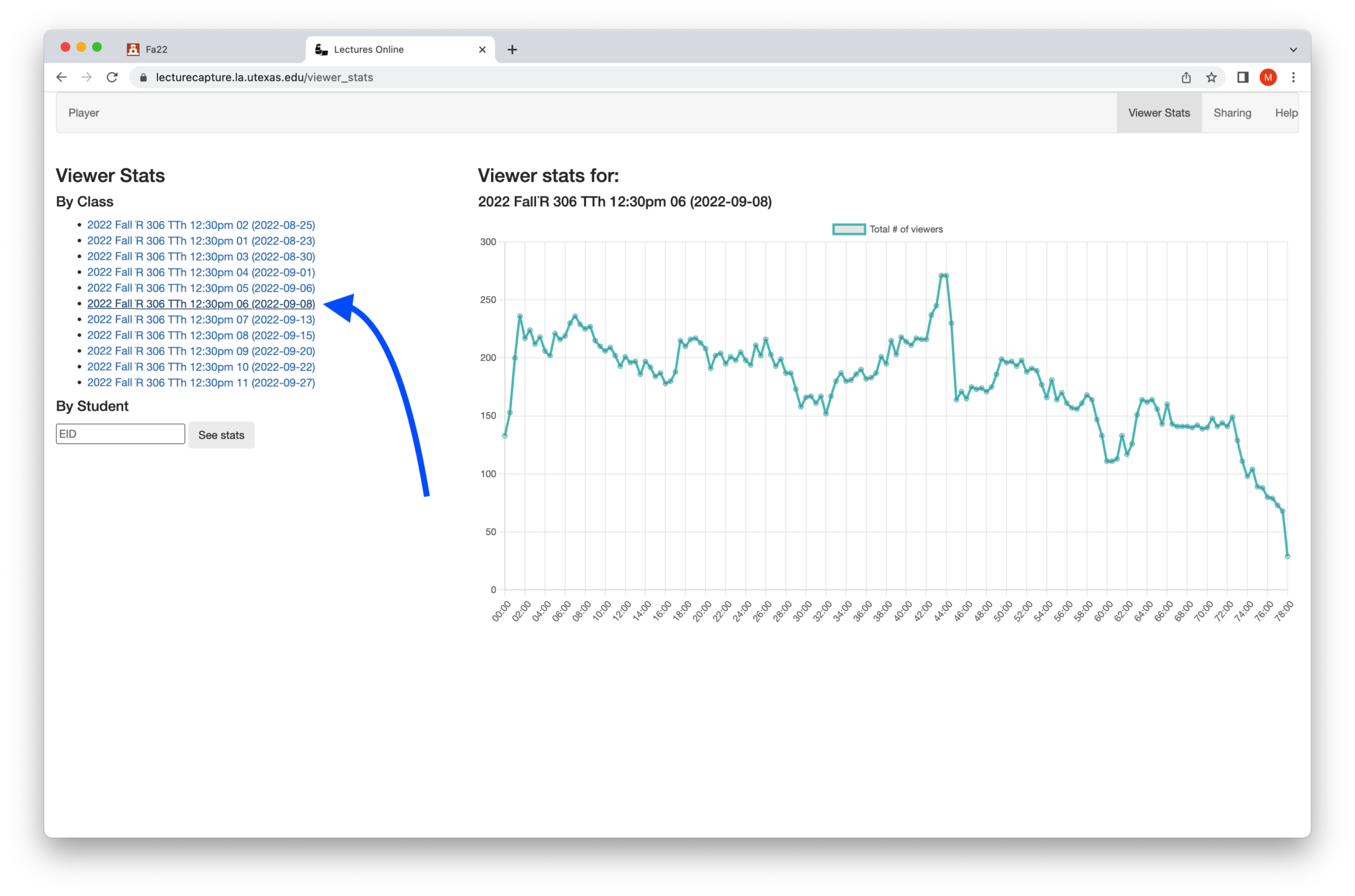 How to view user statistics | Lectures Online