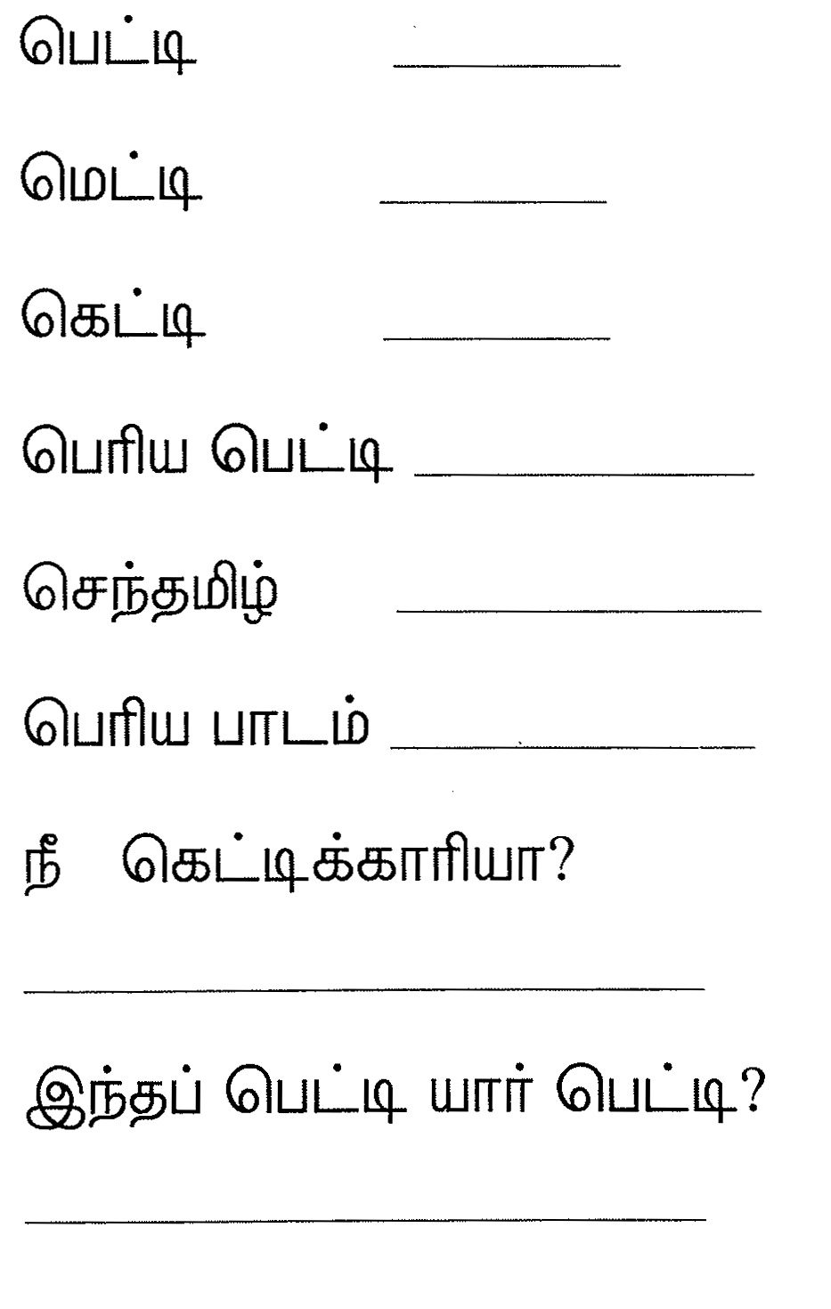 Tamil Script Learners Manual » 3. Learning Moduals